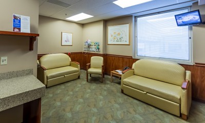 Family room at the Family Birth and Newborn Center–Pocono, located on the second floor, Lehigh Valley Hospital–Pocono